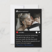 Social Media Post Foto Dark Mode Trouwen Bedankkaart (Voorkant)