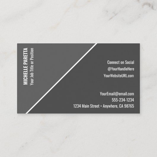 Social Media profiel foto Visitekaartje (Achterkant)