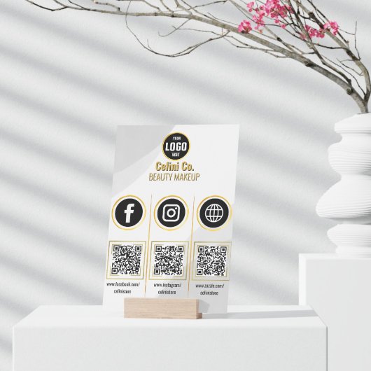 Social Media QR Code Acryl Sign - Aangepaste schoo Acryl Bord
