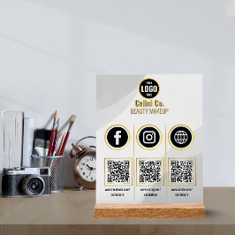 Social Media QR Code Acryl Sign - Aangepaste schoo Acryl Bord