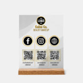 Social Media QR Code Acryl Sign - Aangepaste schoo Bord (Voorkant)