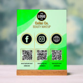 Social Media QR Code Acryl Sign - Aangepaste schoo Bord (Neutraal)