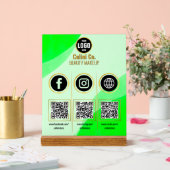 Social Media QR Code Acryl Sign - Aangepaste schoo Bord (Huwelijk)