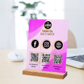 Social Media QR Code Acryl Sign - Aangepaste schoo Bord