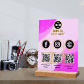 Social Media QR Code Acryl Sign - Aangepaste schoo Bord