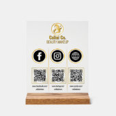 Social Media QR Code Acrylaat Bord - Multi Platfor (Voorkant)