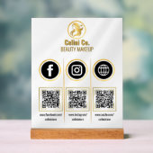 Social Media QR-code Acrylaat bord - Multi Platfor (Neutraal)