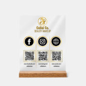 Social Media QR-code Acrylaat bord - Multi Platfor (Voorkant)