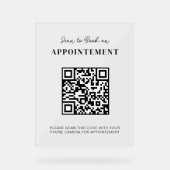 Social Media QR Code Beauty Business Salon Betalin Acryl Bord (Voorkant)