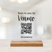 Social Media QR Code Betaling Acryl Bord