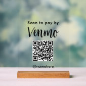 Social Media QR Code Betaling Acryl Bord (Neutraal)