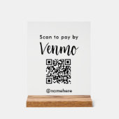 Social Media QR Code Betaling Acryl Bord (Voorkant)