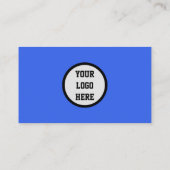 Social media QR Code Blauw Professioneel Modern Visitekaartje (Achterkant)