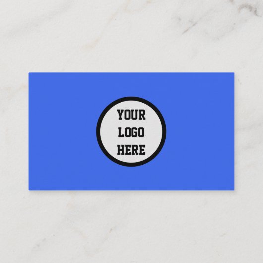 Social media QR Code Blauw Professioneel Modern Visitekaartje (Achterkant)