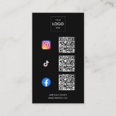 Social Media QR Code Branding Logo Visitekaartje (Voorkant)