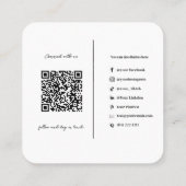 Social Media QR Code Business Paarse Bedankt Vierkante Visitekaartje (Achterkant)