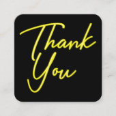 Social Media QR Code Business Yellow Bedankt Vierkante Visitekaartje (Voorkant)