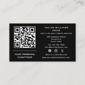 Social Media QR Code Chauffeur Service Taxichauffe Visitekaartje (Voorkant)