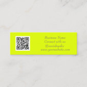 Social media QR Code Eenvoudig Fluorescerend Geel Mini Visitekaartje (Voorkant)