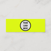 Social media QR Code Eenvoudig Fluorescerend Geel Mini Visitekaartje (Achterkant)
