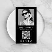 Social Media QR Code Foto toevoegen Zwart verticaa Visitekaartje