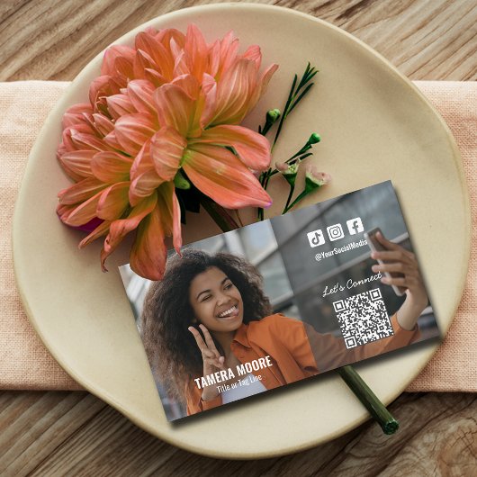 Social Media QR Code Foto Visitekaartje
