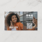 Social Media QR Code Foto Visitekaartje (Voorkant)
