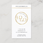 Social Media QR Code Glam Gold Logo QR Code Visitekaartje (Achterkant)