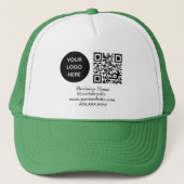 Social media QR Code Groen Modern Business Logo Trucker Pet (Voorkant)