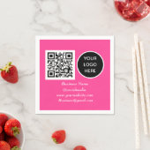 Social media QR Code Hot Pink Modern Business Logo Servet (Insitu)