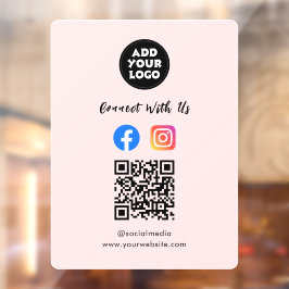 Social Media QR-code | Instagram & Facebook Raamsticker