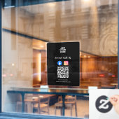 Social Media QR Code | Instagram & Facebook Raamsticker (Cafe Raam)