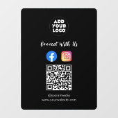 Social Media QR Code | Instagram & Facebook Raamsticker (Vel)