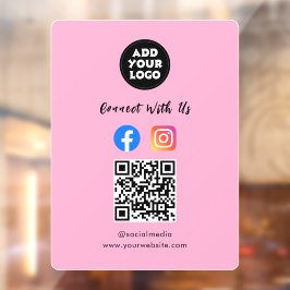 Social Media QR Code | Instagram & Facebook Raamsticker