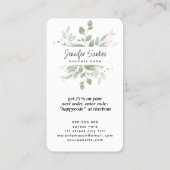 Social Media QR Code & Logo Bedankt Eucalyptus Visitekaartje (Achterkant)