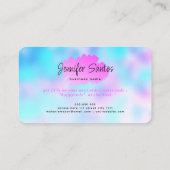 Social Media QR Code Logo Bedankt Modern Blue Visitekaartje (Achterkant)