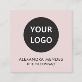 Social Media QR Code Logo Blush Roze Visitekaartje