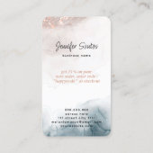 Social Media QR Code & Logo Dank u Waterverf Visitekaartje (Achterkant)