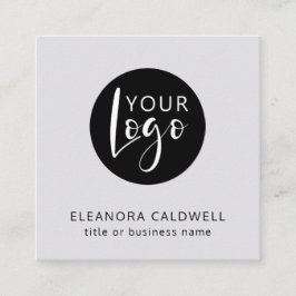 Social Media QR Code Logo Platinum Vierkante Visitekaartje