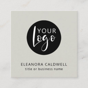 Social Media QR Code Logo Smoky White Vierkante Visitekaartje