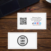 Social media QR Code Logo Zwart Influencer Modern Visitekaartje