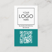 Social Media QR Code Medewerker Foto & Bedrijf Log Visitekaartje (Achterkant)