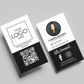 Social Media QR Code Medewerker Foto & Bedrijf Log Visitekaartje