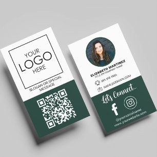 Social Media QR Code Medewerker Foto & Bedrijf Log Visitekaartje