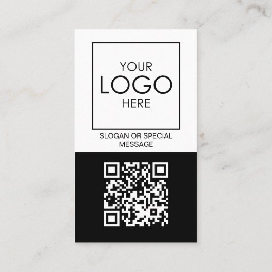 Social Media QR Code Medewerker Foto & Bedrijf Log Visitekaartje (Achterkant)