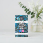 Social Media QR Code Modern Pro Minimalist Sleek B Visitekaartje (Staand voorkant)