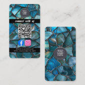 Social Media QR Code Modern Pro Minimalist Sleek B Visitekaartje (Voorkant / Achterkant)