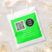 Social media QR Code Neon Green Business Logo Bedankzakje (Geknipt)