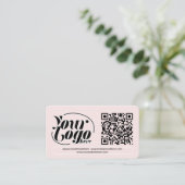 Social Media QR Code Roze Professionele Marketing Visitekaartje (Staand voorkant)