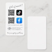 Social Media QR Code – Roze vormgeving Visitekaartje (Voorkant / Achterkant)